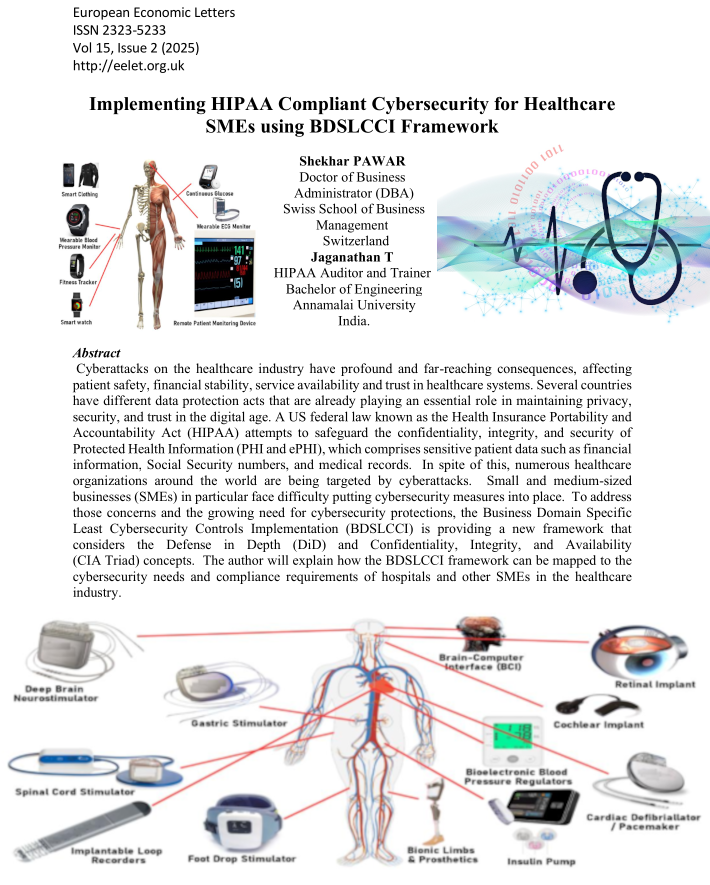 Implementing HIPAA Compliant Cybersecurity for Healthcare SMEs using BDSLCCI Framework